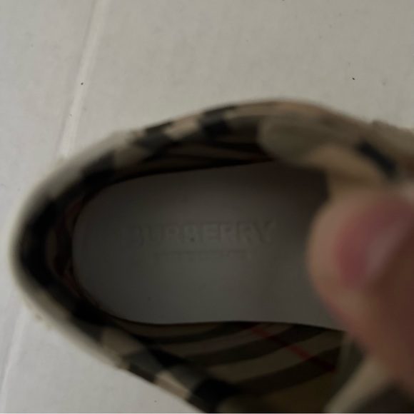 Burberry kid sneakers 24 tan and white - Picture 5 of 7